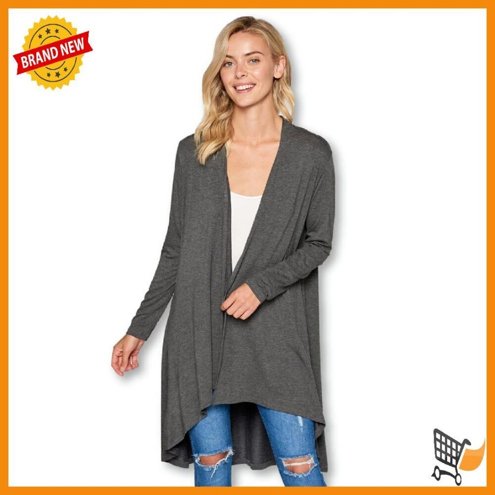 Soft Viscose Bamboo Maxi Cardigan Open Front Long Duster